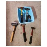 Assorted hammers and mallets Assorted hammers and mallets