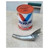 Vintage Valvoline motor oil can with opener Vintage Valvoline motor oil can with opener