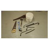 5 gallon bucket of assorted tools. 5 gallon bucket of assorted tools.