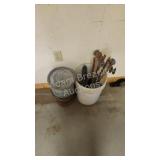Assorted vintage minnow buckets, ice fishing tip Assorted vintage minnow buckets, ice fishing tip
