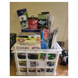 Sterilite plastic storage crate with assorted new Sterilite plastic storage crate with assorted new