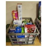 Sterilite plastic storage crate with assorted new Sterilite plastic storage crate with assorted new