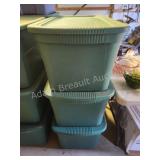 3 Sterilite 33 gallon plastic storage totes 3 Sterilite 33 gallon plastic storage totes