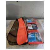 Vinyl orange hunting vest and three new vinyl Vinyl orange hunting vest and three new vinyl