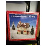 Hand painted fine porcelain lighted General Store Hand painted fine porcelain lighted General Store
