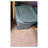 Sterilite 20 gal tote of faux flowers, craft items Sterilite 20 gal tote of faux flowers, craft items