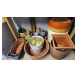 Large quantity various planters and flower pots, Large quantity various planters and flower pots,