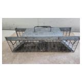 Vintage galvanized small animal trap Vintage galvanized small animal trap