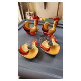 4 pcs T. Howard Japan salt pepper rooster set 4 pcs T. Howard Japan salt pepper rooster set