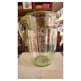 Vintage green depression glass pitcher Vintage green depression glass pitcher