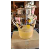 Mid Century 4-cup yellow tulip glass pitcher Mid Century 4-cup yellow tulip glass pitcher