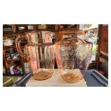 2 pcs vintage pink depression glass 2 pcs vintage pink depression glass