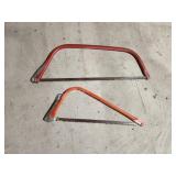 2 metal bow saws 2 metal bow saws
