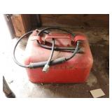 Vintage galvanized boat motor gas can with supply Vintage galvanized boat motor gas can with supply