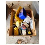 Assortment oils, lubricants, funnels Assortment oils, lubricants, funnels