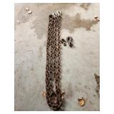 Heavy duty chain with 2 extra hooks, approx 14 ft Heavy duty chain with 2 extra hooks, approx 14 ft