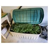 Rubbermaid large storage tote with artificial Rubbermaid large storage tote with artificial