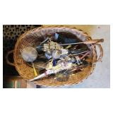 Large basket of kitchen utensils Large basket of kitchen utensils