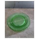 5 vintage green depression glass 8 in plates 5 vintage green depression glass 8 in plates