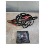 Set of automobile booster cables and Battery Set of automobile booster cables and Battery
