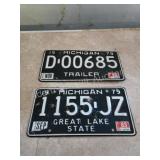 Michigan vintage 1979 license plates Michigan vintage 1979 license plates