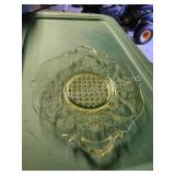 Vintage yellow depression glass 11-in platter Vintage yellow depression glass 11-in platter
