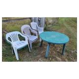 Plastic outdoor furniture, must take everything Plastic outdoor furniture, must take everything