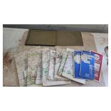 Vintage Military map pouch and German maps Vintage Military map pouch and German maps