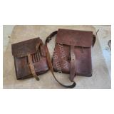 2 military German leather messenger bags 2 military German leather messenger bags