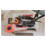 Tote of misc tools Tote of misc tools