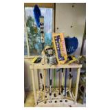 Plastic tool storage rack with contents, must Plastic tool storage rack with contents, must