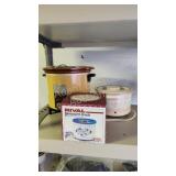 Three vintage crockpots Three vintage crockpots