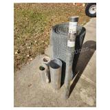 Assorted fencing, flashing, foil rolls and screen Assorted fencing, flashing, foil rolls and screen