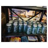 28 vintage ball Blue Glass quart canning jars 28 vintage ball Blue Glass quart canning jars
