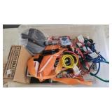 Misc box of bungee cords, screwdrivers, reusable Misc box of bungee cords, screwdrivers, reusable