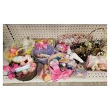 Assorted Easter baskets and decor