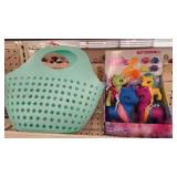 Unicorn play set and silocone basket