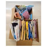 2 boxes miscellaneous balloons, wall decorations,