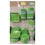 Lime Green Party Supplies - tablecloths, plates,
