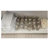 8 Lace tablecloths, 24 mason jars, lace ballons,
