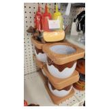 Popcorn containers, condiment holders