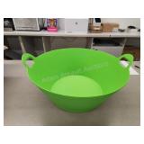 2 large green double handle storage tubs