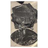 19 Black mylar balloons - star, feather