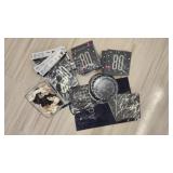 Black 80th Birthday Party Supplies- napkins