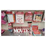 Movie Night Party decor - signs, centerpiece,