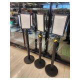 3 retractable barrier posts 4
