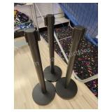 3 retractable barrier posts 1