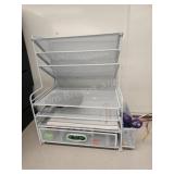 Wire mesh desktop organizer with ballon supplies