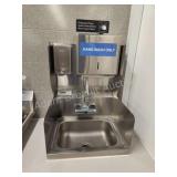 Regency handwashing sink, paper towel dispenser