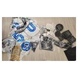 Black 50th Birthday Party Decor - banners table